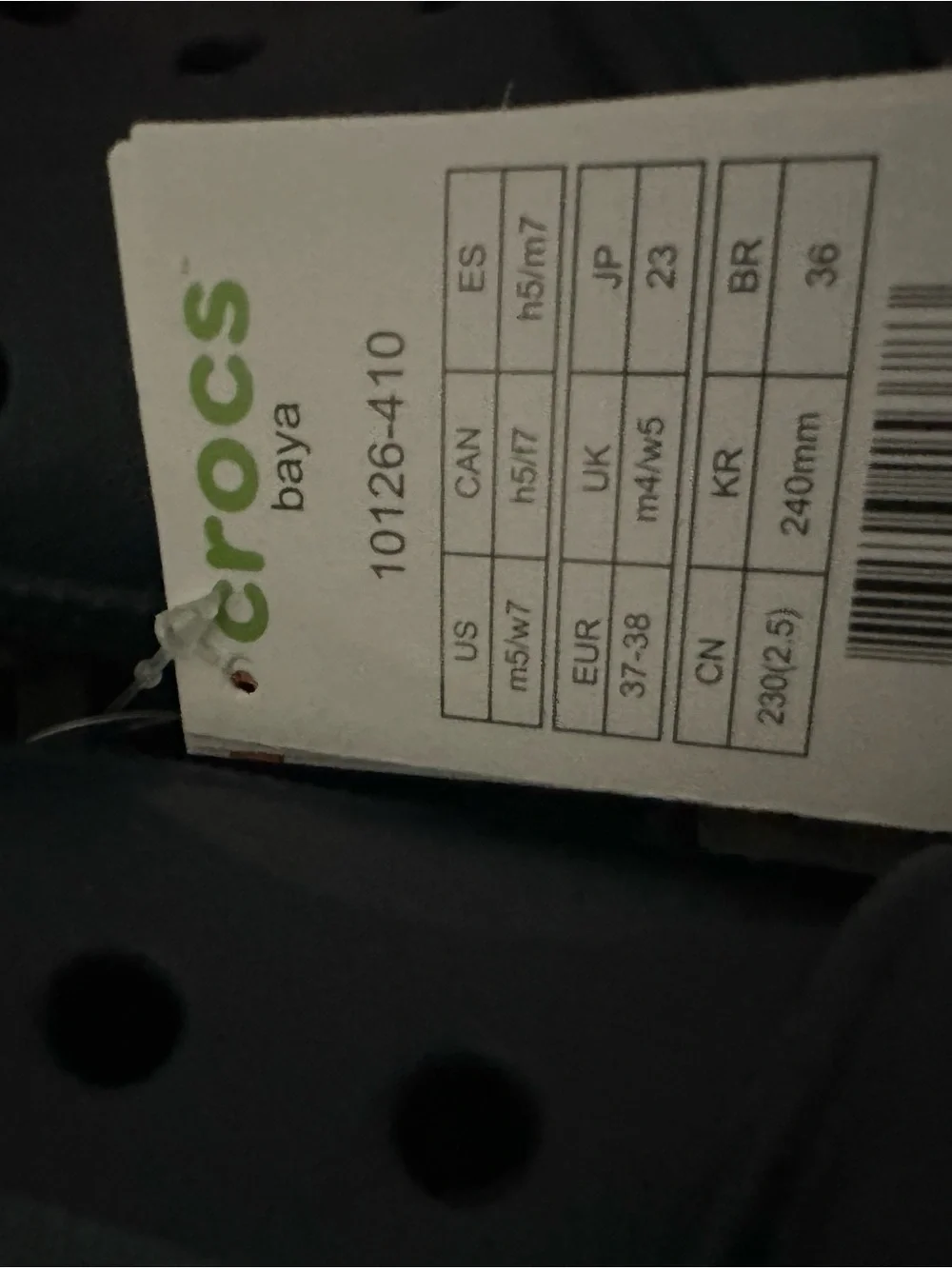 CROCS Blue Classic Clog Slip-On Pair